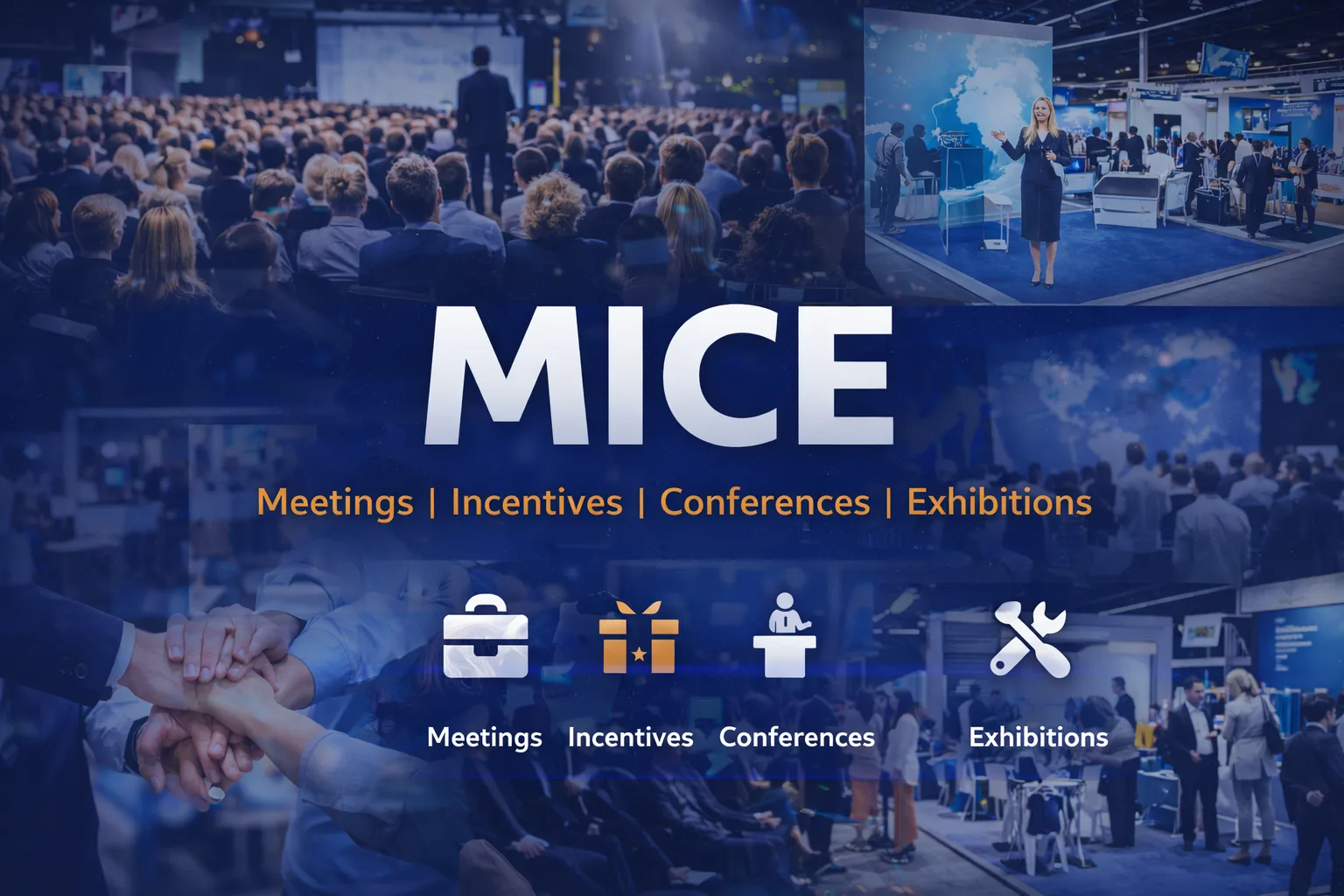 MICE event management services showcasing meetings, incentives, conferences, and exhibitions for corporate events in India