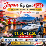 Japan trip cost 2026 from India budget travel guide with Tokyo, Kyoto and Mount Fuji